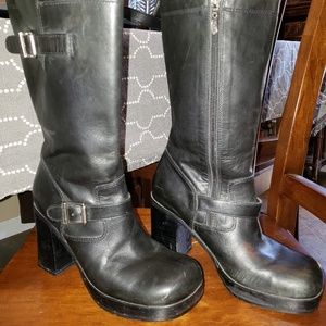 Blk Leather Harley-Davidson Black Soho Boot Sz 6.5
